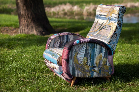 Image 1 of 1 uitklapbare, mid-century relaxfauteuil