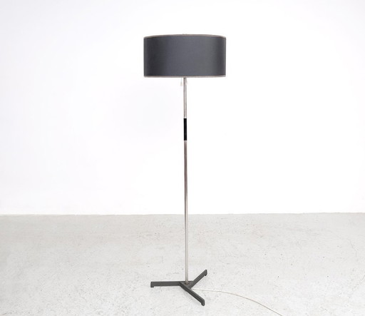 Lámpara de pie vintage de metal con base de estrella, años 60