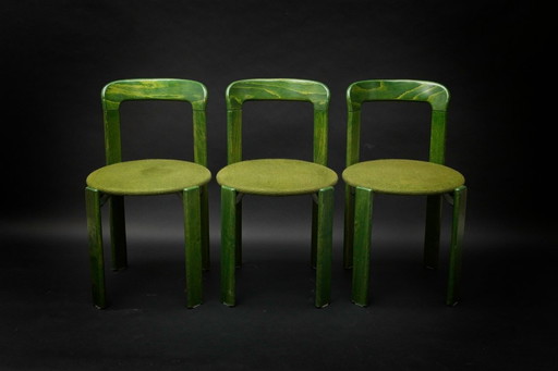 3 stackable side chairs Design Bruno Rey for Kusch & Co