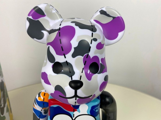 Image 1 of Bearbrick bape A bathing APE 28. Jubiläum 01 Camo #1 400% Medicom