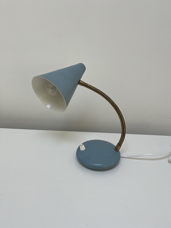 Image 1 of Lampada da scrivania vintage azzurra, anni '60