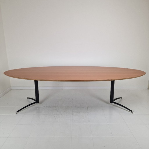Very Large Oval Dining or Conference Table by Artifort