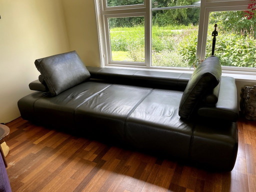 KING Living Strata II 3-seater, electric extendable leather sofa