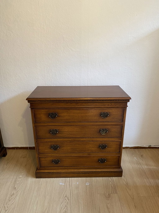 Vintage CCI Eichenholz Kommode mit 4 Schubladen
