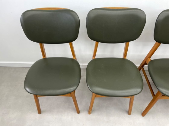 Image 1 of Set of 4 vintage 1960s teak chairs