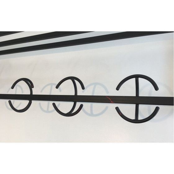 Image 1 of Vintage Blackened Metal Coat Rack, 1950