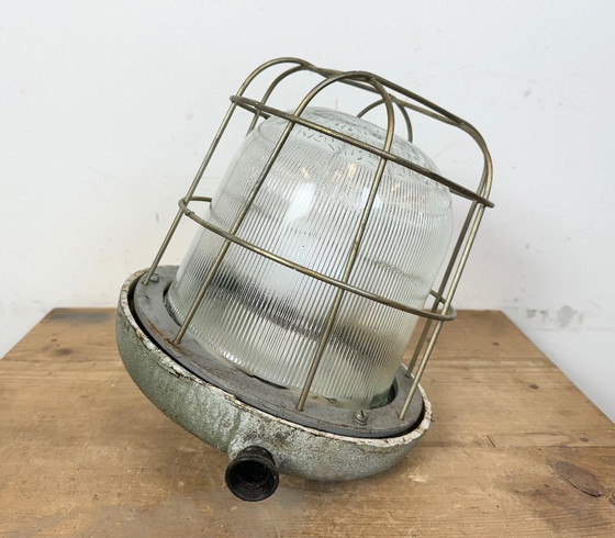 Image 1 of Lampada a sospensione industriale in ghisa a gabbia, anni '60