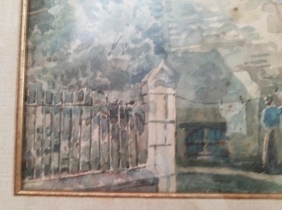Watercolor by Stanley Inchbold, Chaumont (Haute-Marne), 1918 – Paintings & Drawings, Glass, Paper (photo 3 of 11)