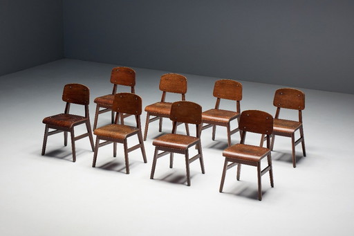 Seltener Stuhl "Tout Bois", Jean Prouvé zugeschrieben, Frankreich, 1941