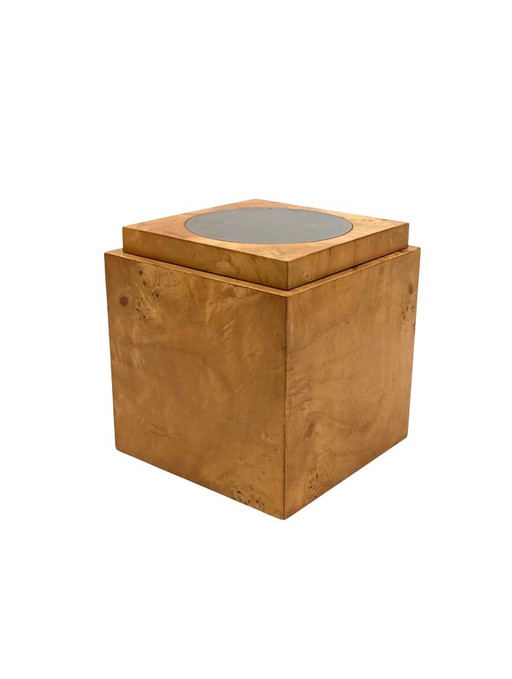 Tommaso Barbi, Cubitera de raíz de madera Mid-century, TB Italia, ca. 1970