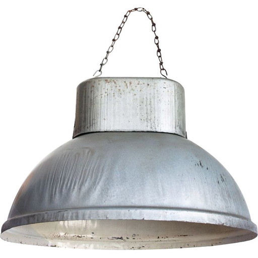 Industrielle Deckenlampe aus Eisen, Polen, 1960