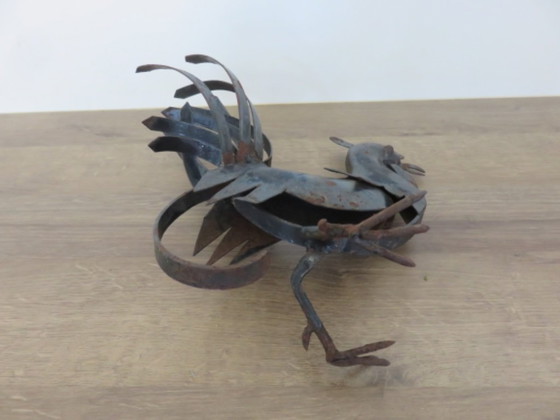 Image 1 of Scultura in metallo "Il Gallo" nello stile di Jean Touret e Michel Anasse, circa 1960.
