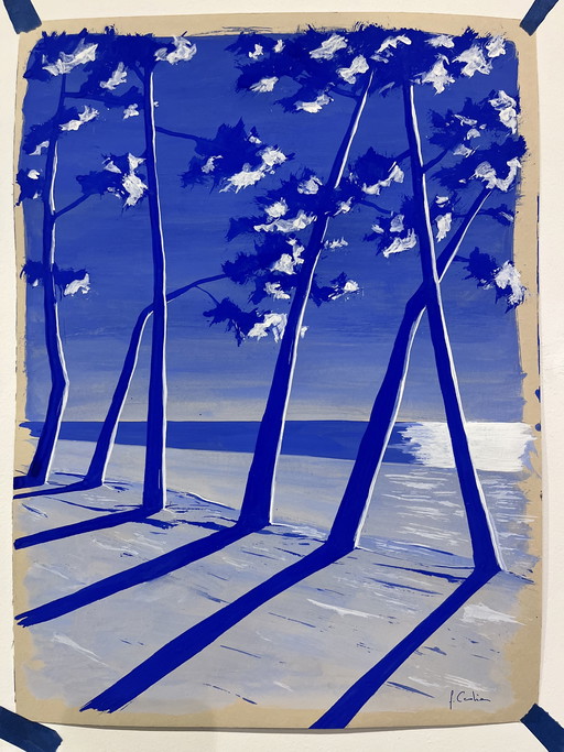 Gouache on 250g natural paper. Size 40x30cm.