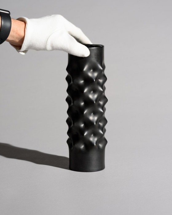 Image 1 of Dieter Mankau & Christa Häusler-Goltz Porcelaine Noire Bisque Porcelain Vase Duo