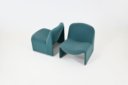 Alky Chairs by Giancarlo Piretti for Anonima Castelli, 1970s, Set of 2 – fauteuils, Textile, Aluminium (photo 2 of 11)