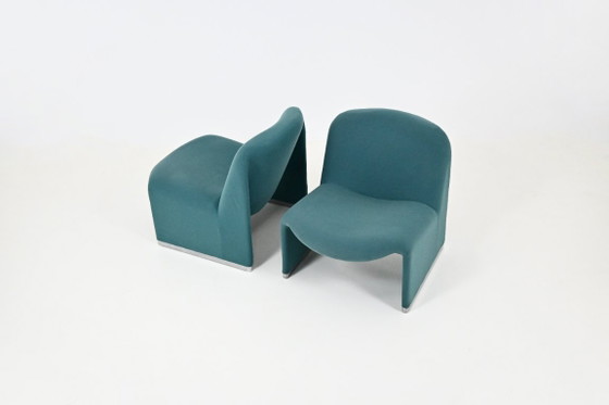 Sedie Alky di Giancarlo Piretti per Anonima Castelli, anni '70, Set di 2 – Poltrone, Textile, Aluminium (photo 2 of 11)