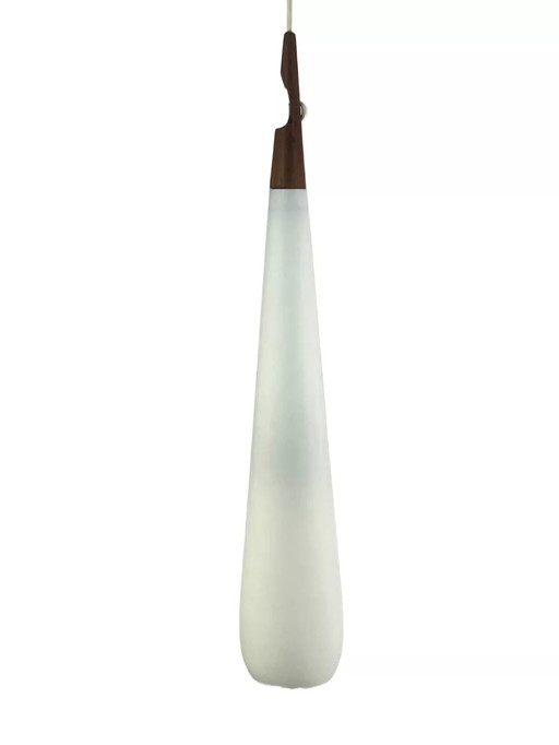 60s 70s teak plafondlamp hanglamp Uno & Östen Kristiansson luxe