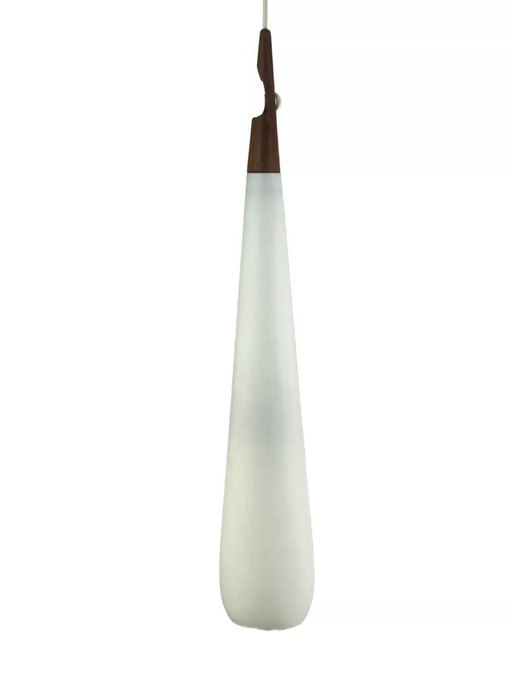 60s 70s teak ceiling lamp pendant light Uno & Östen Kristiansson luxury