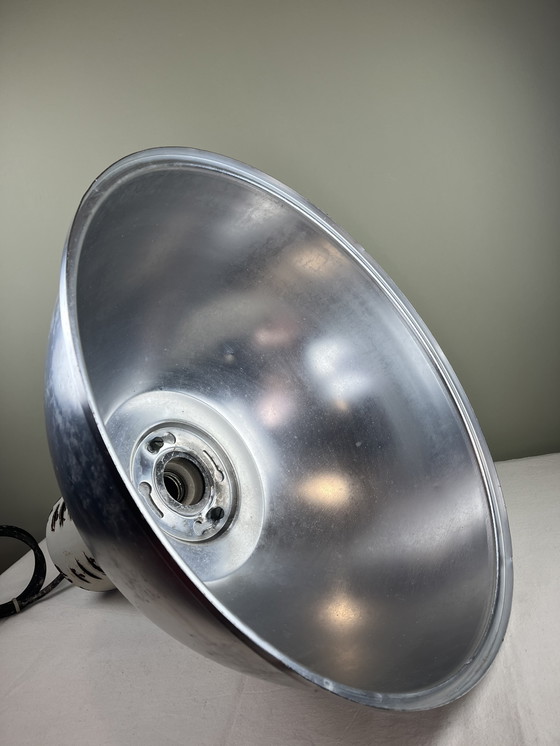 Image 1 of Rare Osram HQL industrial pendant light with large aluminum reflector, 53cm