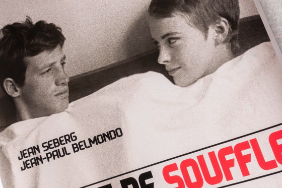 Image 1 of A bout de souffle - film de Jean-Luc Godard 1960 Affiche 50×70 cm