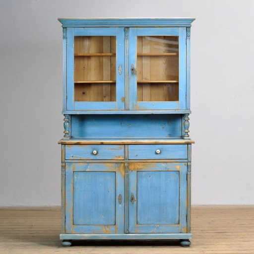 Solid Pine Kitchen Cupboard, 1900s