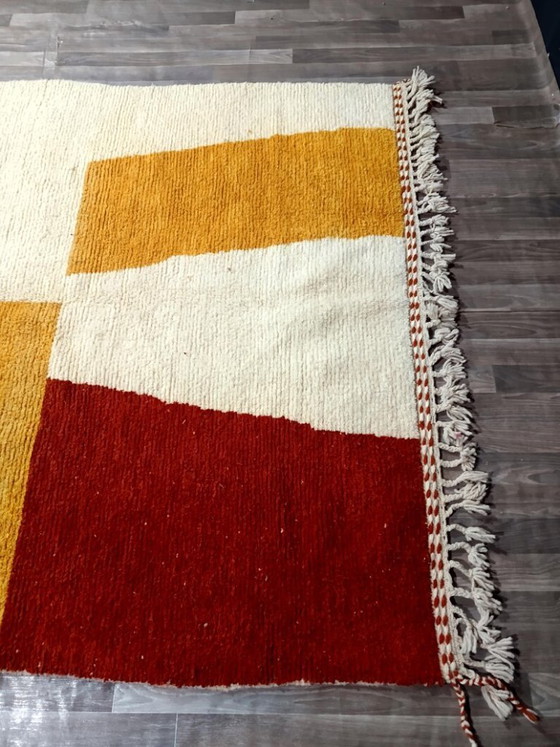 Image 1 of Marokkaans wollen tapijt – Uniek ontwerp & handgemaakt 200cmx200cm