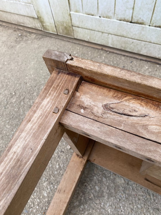 Image 1 of Bureau van massief eikenhout met 1 lade, 80x45 cm