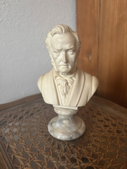 Buste de Richard Wagner – buste en marbre – style académie classique et sombre