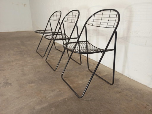 3 X Vintage Niels Gammelgaard Für IKEA Aland Klappstühle – klapstoelen, Metal