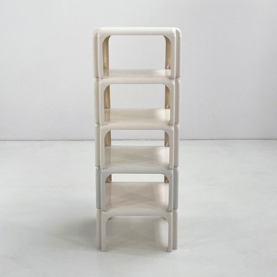 Set of 5 Elena Stacking Tables by Vico Magistretti for Artemide, 1970s – Side tables, Plastic (photo 4 of 9)