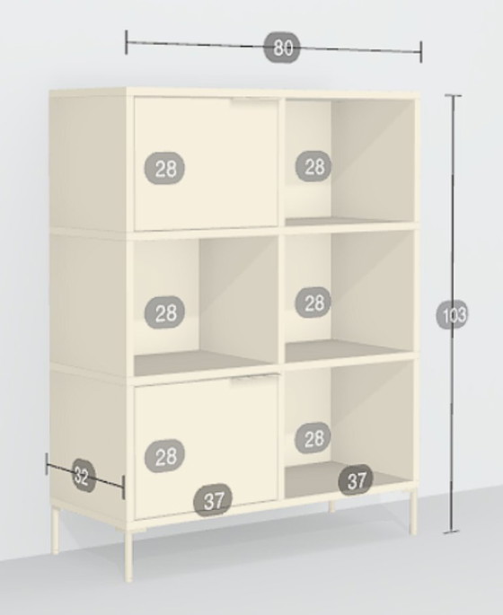 Image 1 of Tylko Sideboard in Cotton Beige with Doors