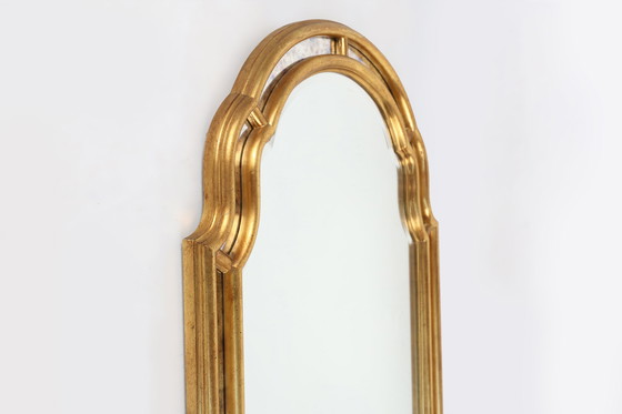 Image 1 of Französischer vergoldeter Spiegel im Louis-Philipp-Stil mit geräuchertem Spiegelglas verziert