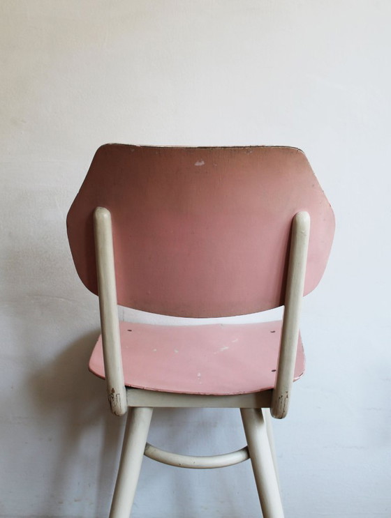 Set di 6 sedie da pranzo TON | Finitura originale color pastello | 1964 – Wood (photo 41 of 46)