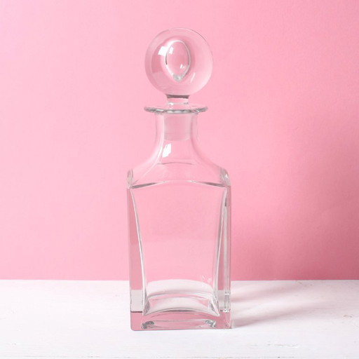 Carafe à whisky en cristal style milieu du XXe siècle : carafe à liqueur en verre italien, années 1960 (photo 2 of 8)