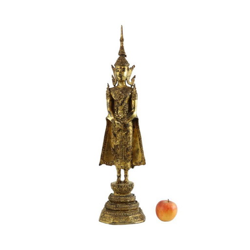 Grand Bouddha debout en bronze