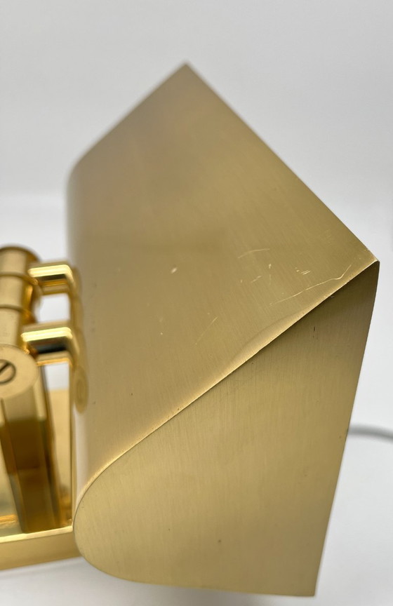 Vintage Postmodern Wall Light 1980s – Gold – Dimmable – 180° Rotatable – Metal (photo 14 of 22)