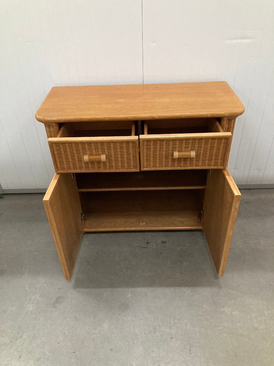 Image 1 of Weinlese-Ladekast von bamboe en rotan, 1980