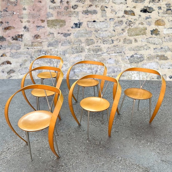 Image 1 of Set di 6 sedie “Revers” di Andrea Branzi per Cassina, 1990