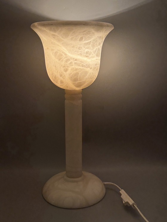 Image 1 of Elegante lampada da tavolo in alabastro di A. Santa Rita