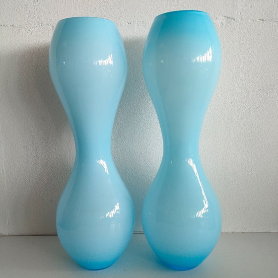 Image 1 of vintage dubbele bolvaas bloemenvaas jaren 70