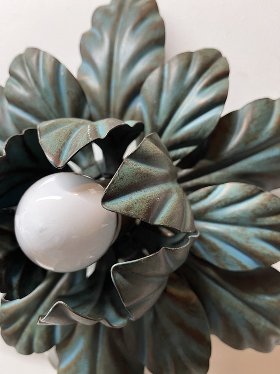 Image 1 of Lampe de plafond/applique murale vintage Fleur italienne Masca