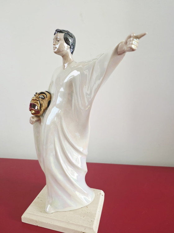 Gran Escultura Nadal España - Serie "Arte y Teatro" (Ópera / Máscara Dorada) – Objetos decorativos, Porcelain (photo 3 of 12)