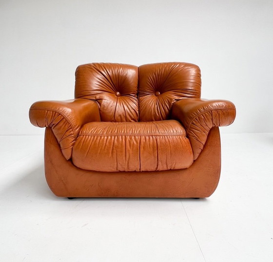 Image 1 of PelleRossi-Sessel aus cognacfarbenem Leder, 1960er Jahre