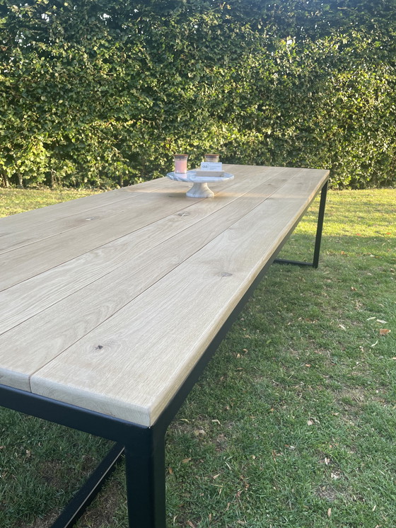 Image 1 of Eiken eettafel/ alles op maat