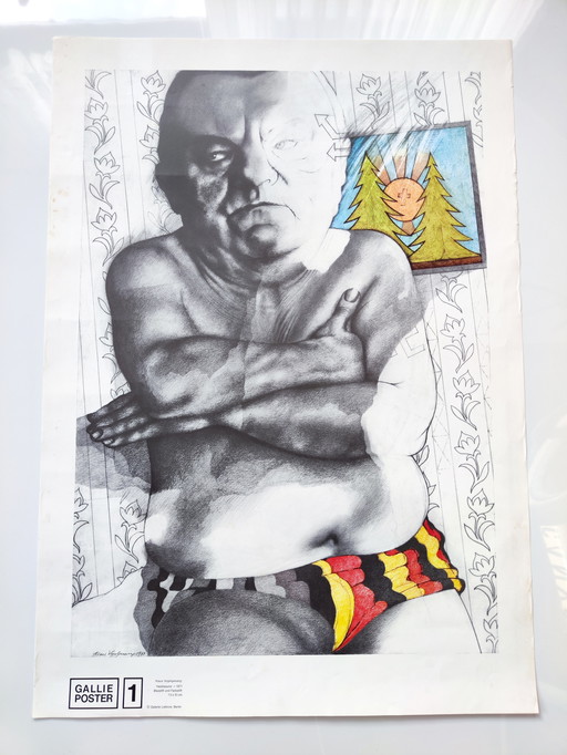 Klaus Vogelsang - Sauna domestica - Poster vintage