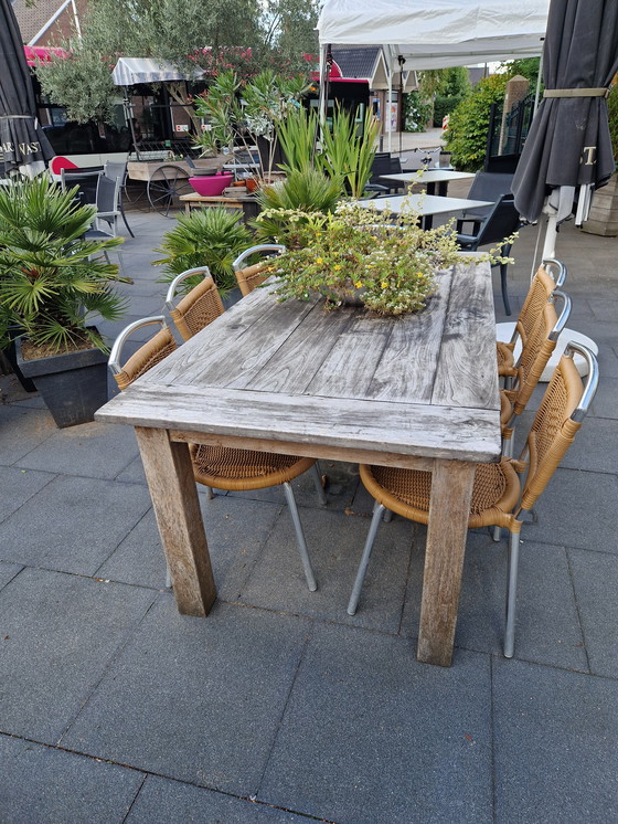 Image 1 of Teak patio table