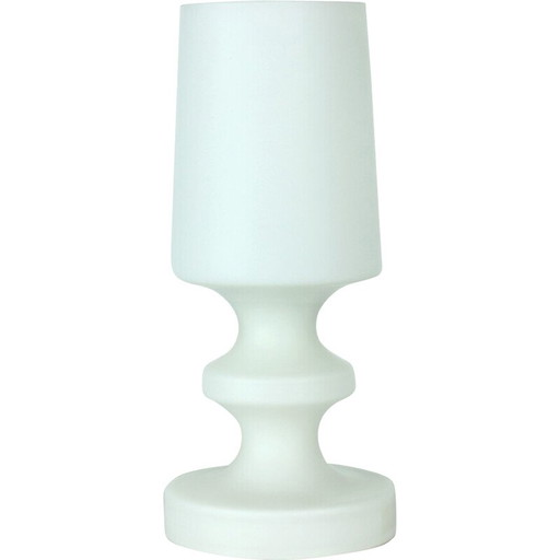Lampe de table vintage en verre opalin blanc par Stefan Tabery pour Opp Jihlava, Tchécoslovaquie années 1960