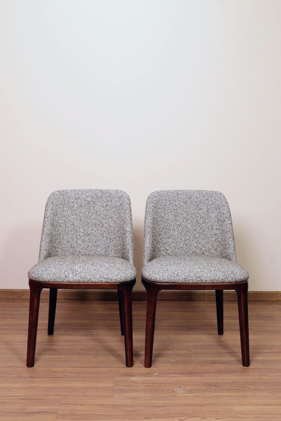 Image 1 of Ensemble de 6 chaises de salle à manger scandinaves, granola et sucre brun