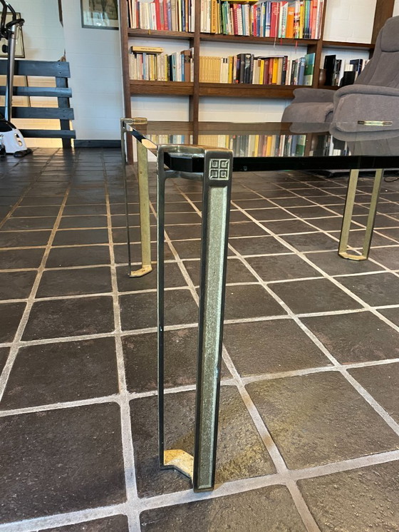 Image 1 of Mesa de centro de vidrio y latón de Peter Ghyczy, década de 1970