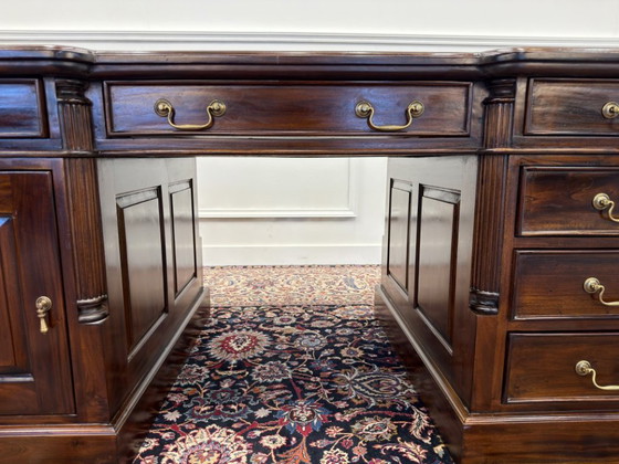 Scrivania classica inglese Partnerdesk – Scrivanie, Leather, Wood (photo 10 of 19)